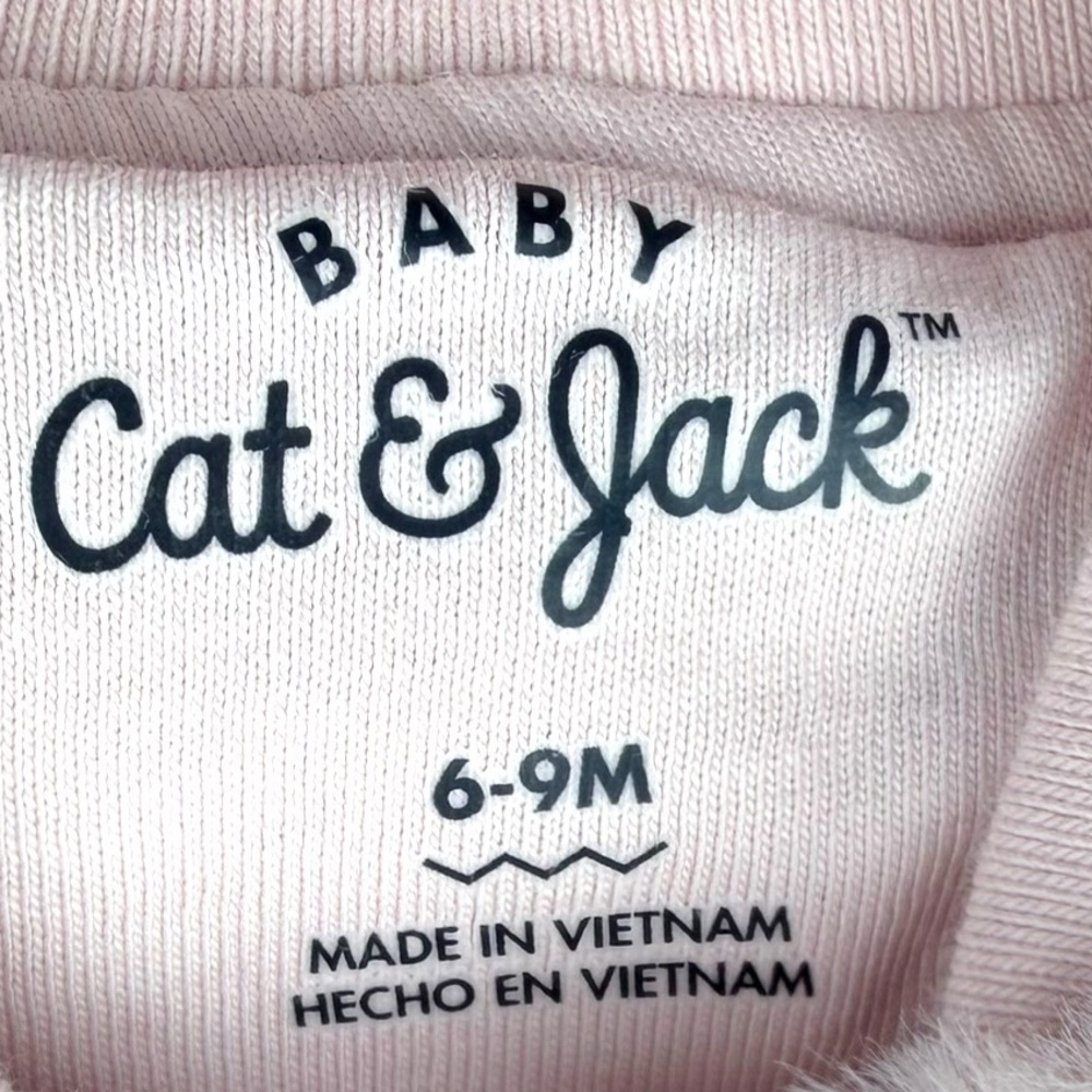 Cat & Jack Baby Pink Faux Fur Zip Jacket – Size 6–9 Months – Excellent - Picture 10 of 11